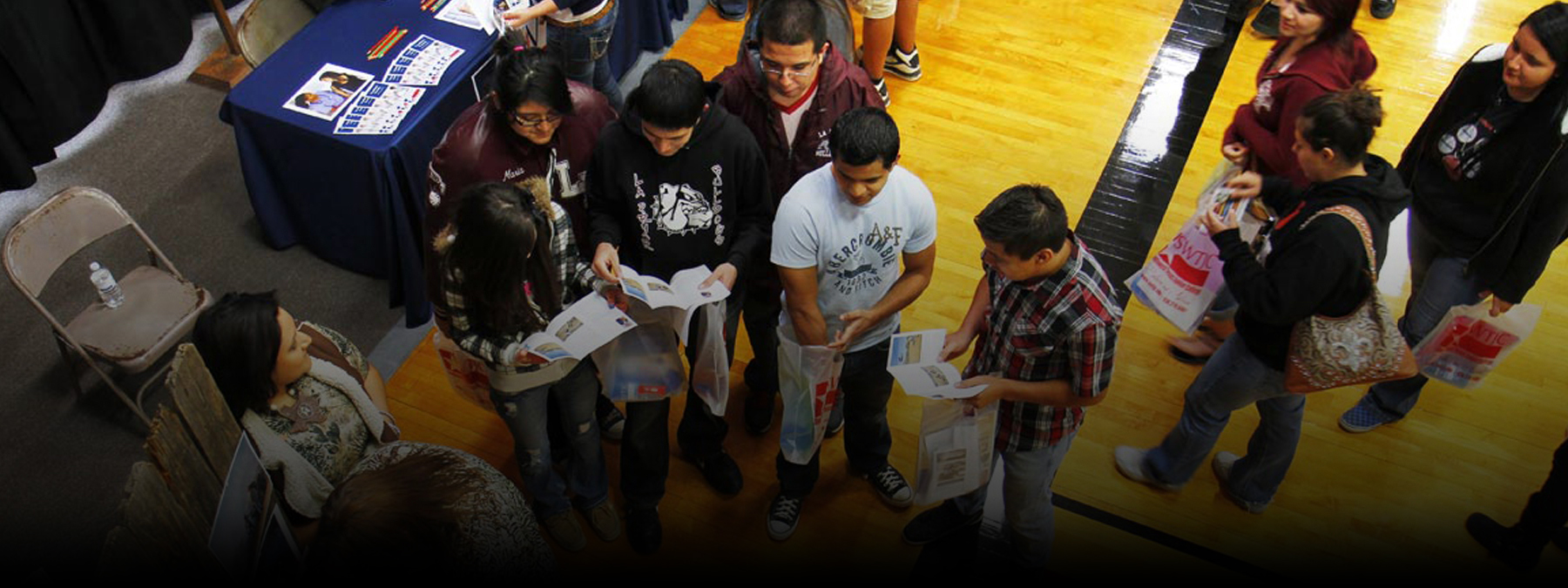students at job fair